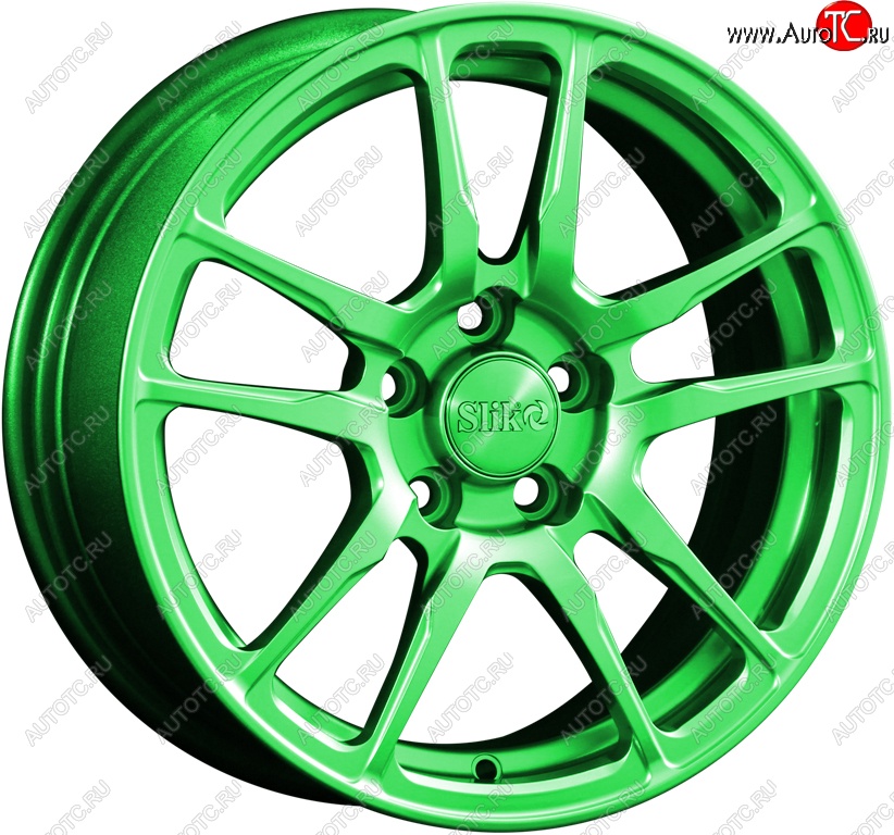 15 249 р. Кованый диск Slik Classik 6.5x15 (RAL 6038 ярко-зеленый)   (Цвет: RAL 6038 ярко-зеленый)  с доставкой в г. Керчь