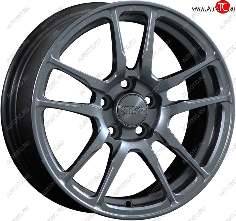 15 249 р. Кованый диск Slik Classik 6.5x15 (Металлик графит глянцевый)   (Цвет: Металлик графит глянцевый)  с доставкой в г. Керчь
