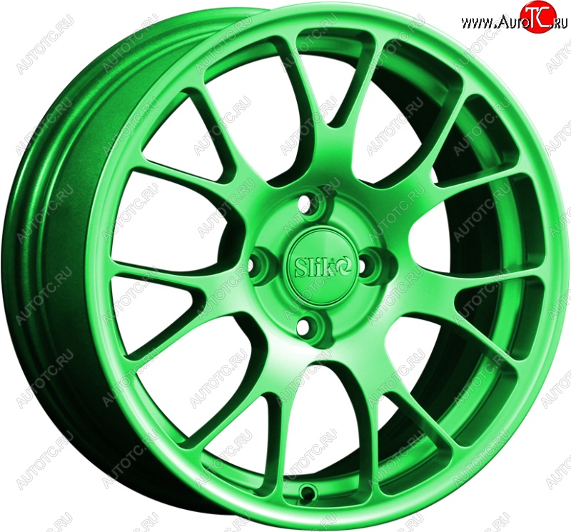 15 249 р. Кованый диск Slik Classik 6.5x15 (RAL 6038 ярко-зеленый)   (Цвет: RAL 6038 ярко-зеленый)  с доставкой в г. Керчь