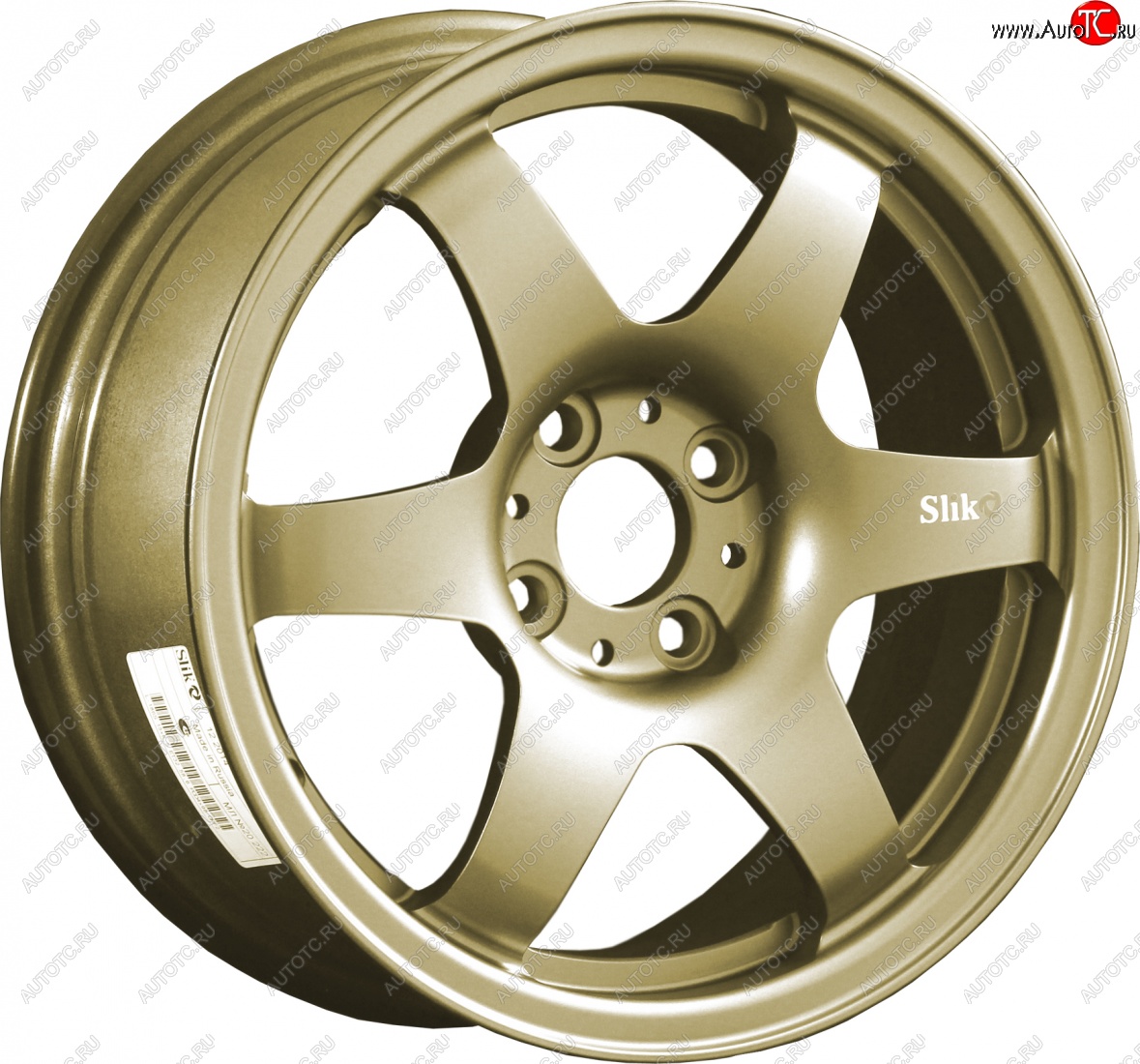 7 899 р. Кованый диск Slik Classik 6x15,5 6.5x15/4-5x98-120 D54.1-72.6   (Цвет: Металлик золотой)  с доставкой в г. Керчь