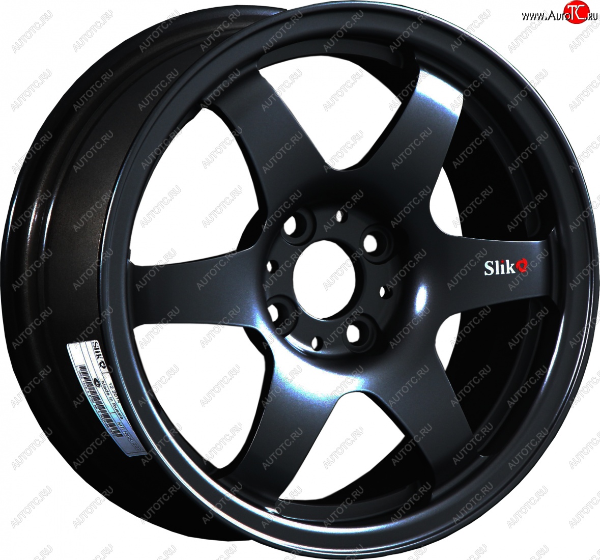 7 899 р. Кованый диск Slik Classik 6x15,5 (Черный глянцевый) 6.5x15/4-5x98-120 D54.1-72.6   (Цвет: Черный глянцевый)  с доставкой в г. Керчь