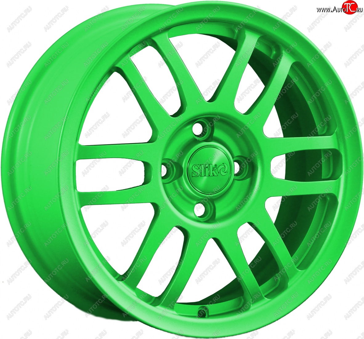 11 899 р. Кованый диск Slik Classik 6.5x15 (RAL 6038 ярко-зеленый)   (Цвет: RAL 6038 ярко-зеленый)  с доставкой в г. Керчь
