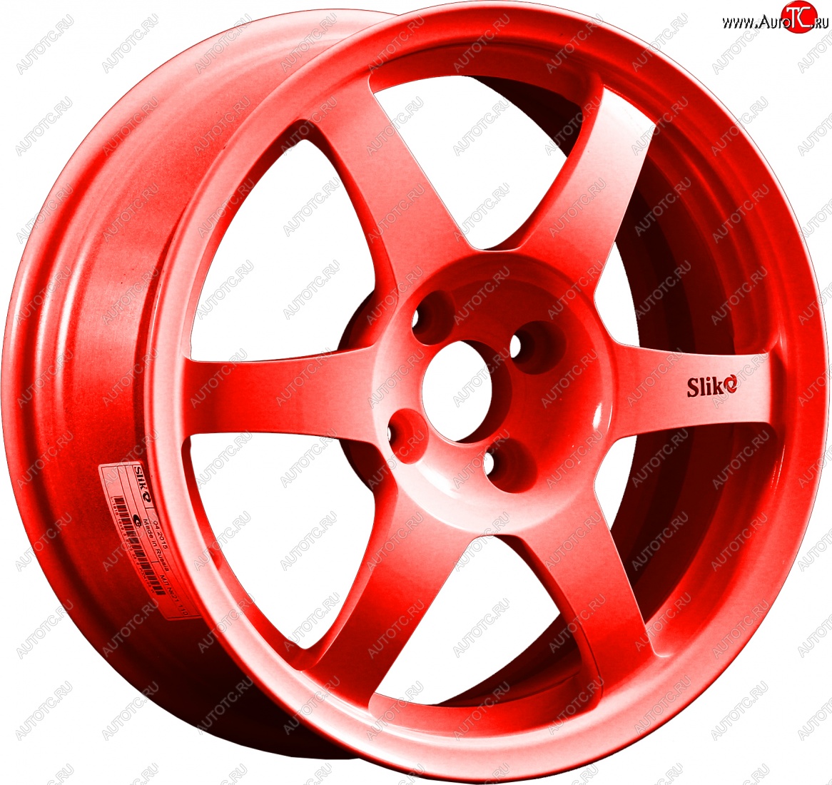 9 849 р. Кованый диск Slik Classik 6.5x16 (RAL 3026 ярко-алый)   (Цвет: RAL 3026 ярко-алый)  с доставкой в г. Керчь