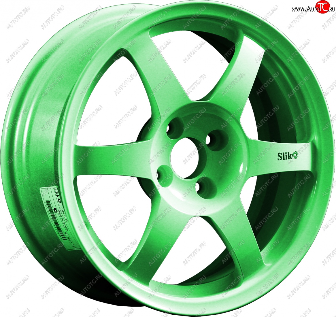9 849 р. Кованый диск Slik Classik 6.5x16 (RAL 6038 ярко-зеленый)   (Цвет: RAL 6038 ярко-зеленый)  с доставкой в г. Керчь
