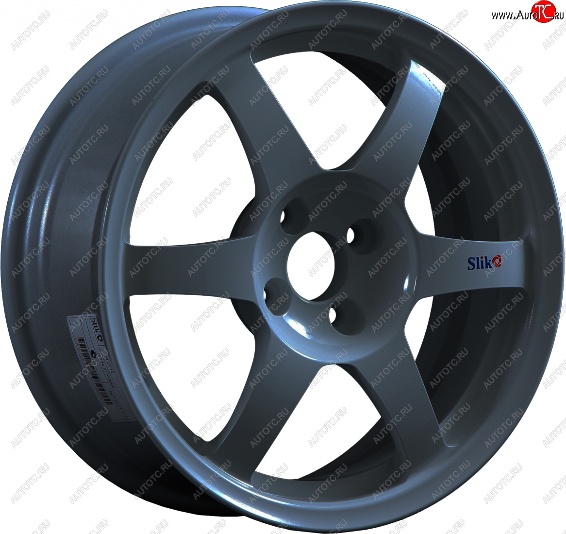 9 849 р. Кованый диск Slik Classik 6.5x16 (Металлик графит глянцевый)   (Цвет: Металлик графит глянцевый)  с доставкой в г. Керчь