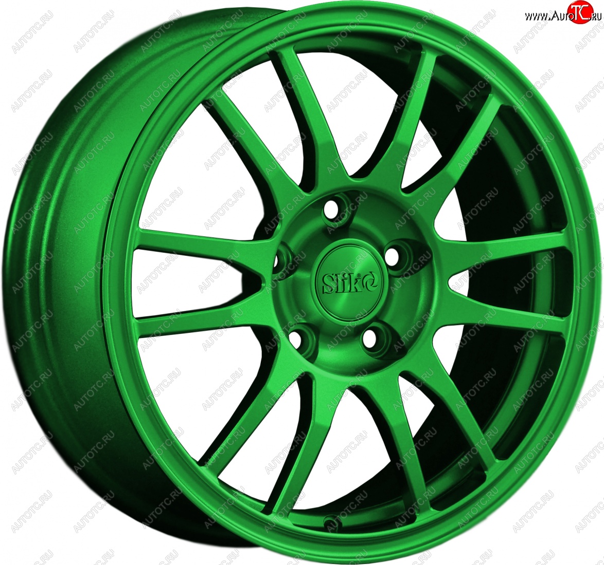 12 949 р. Кованый диск Slik classik R16x6.5 Зеленый (GREEN) 6.5x16   (Цвет: GREEN)  с доставкой в г. Керчь