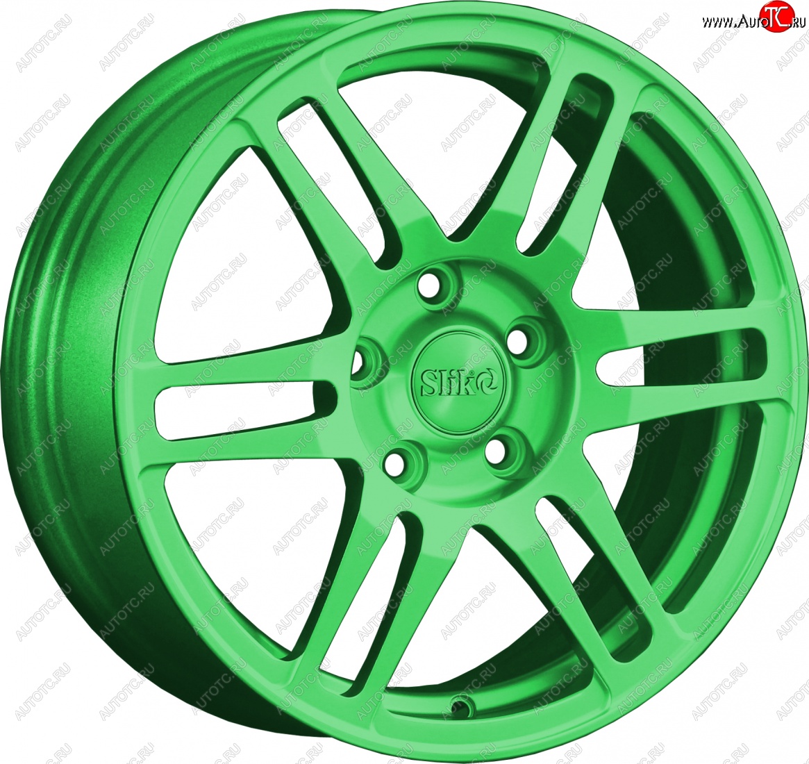 12 949 р. Кованый диск Slik classik R16x6.5 RAL 6038 ярко-зеленый 6.5x16   (Цвет: RAL 6038 ярко-зеленый 6.5x16)  с доставкой в г. Керчь