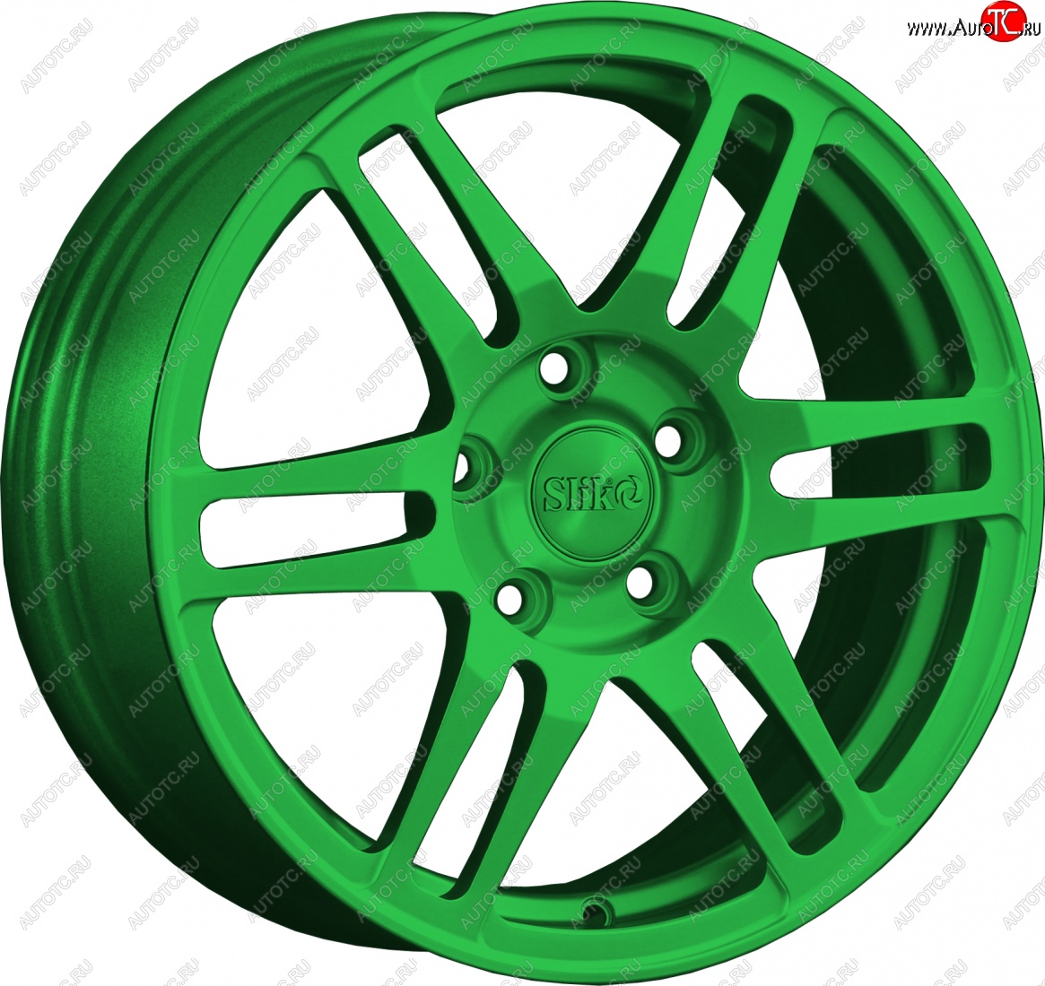 12 949 р. Кованый диск Slik classik R16x6.5 Зеленый (GREEN) 6.5x16   (Цвет: GREEN)  с доставкой в г. Керчь