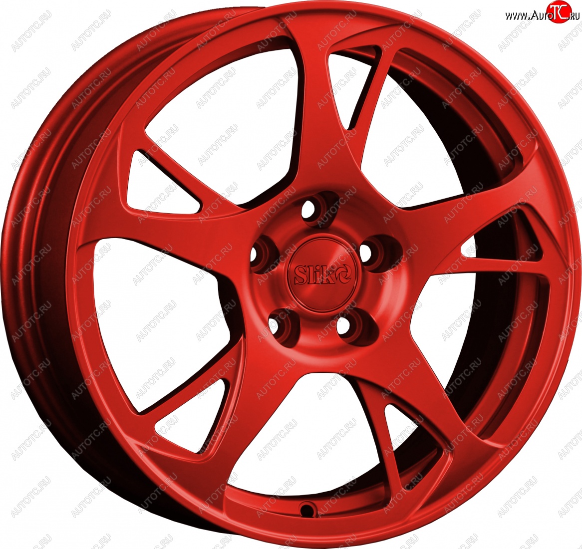 10 999 р. Кованый диск Slik classik R16x6.5 Красный (RED) 6.5x16   (Цвет: RED)  с доставкой в г. Керчь