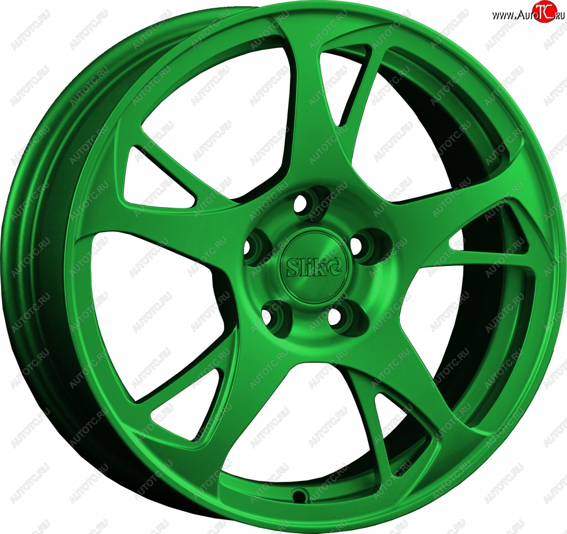10 999 р. Кованый диск Slik classik R16x6.5 Зеленый (GREEN) 6.5x16   (Цвет: GREEN)  с доставкой в г. Керчь