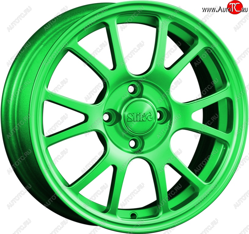 14 899 р. Кованый диск Slik Classik 6x15 (RAL 6038 ярко-зеленый)   (Цвет: RAL 6038 ярко-зеленый)  с доставкой в г. Керчь
