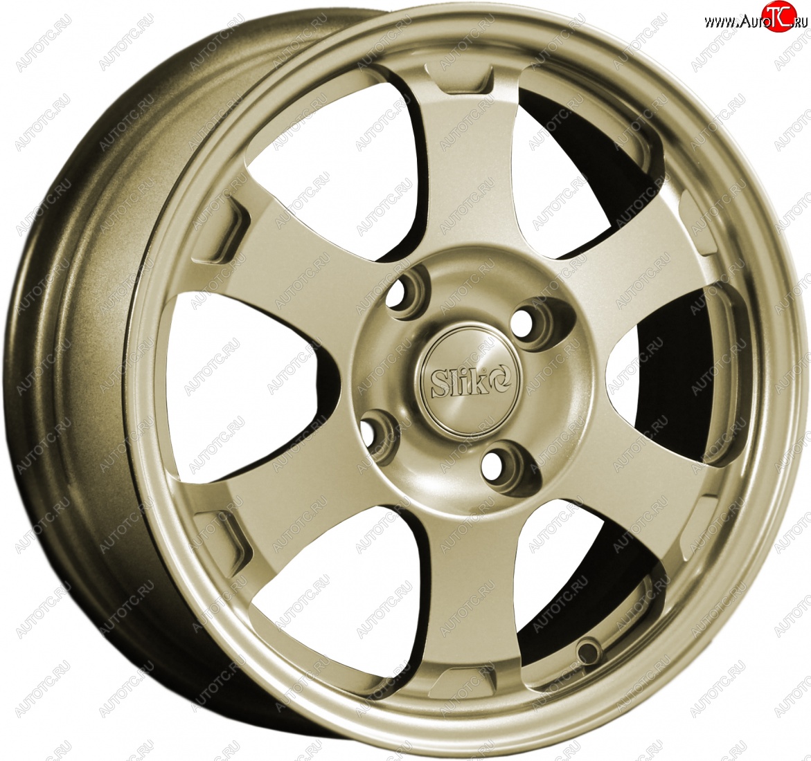 14 799 р. Кованый диск Slik Classik 6x15 (Металлик золотой)   (Цвет: Металлик золотой)  с доставкой в г. Керчь
