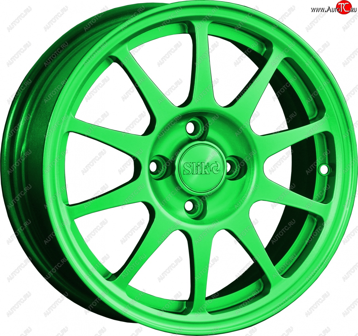 14 799 р. Кованый диск Slik Classik 6x14 (RAL 6038 ярко-зеленый)   (Цвет: RAL 6038 ярко-зеленый)  с доставкой в г. Керчь