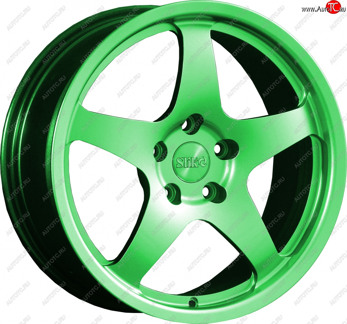 25 599 р. Кованый диск Slik classik R17x7.5 RAL 6038 ярко зеленый (6038) 7.5x17   (Цвет: 6038)  с доставкой в г. Керчь