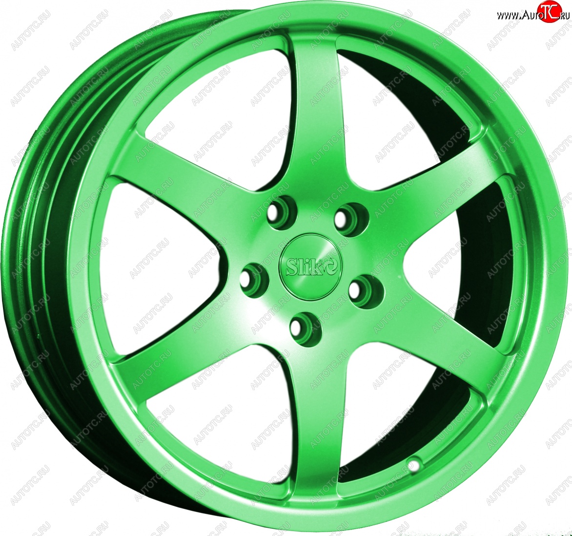 14 599 р. Кованый диск Slik classik R17x7.5 RAL 6038 ярко зеленый (6038) 7.5x17   (Цвет: 6038)  с доставкой в г. Керчь