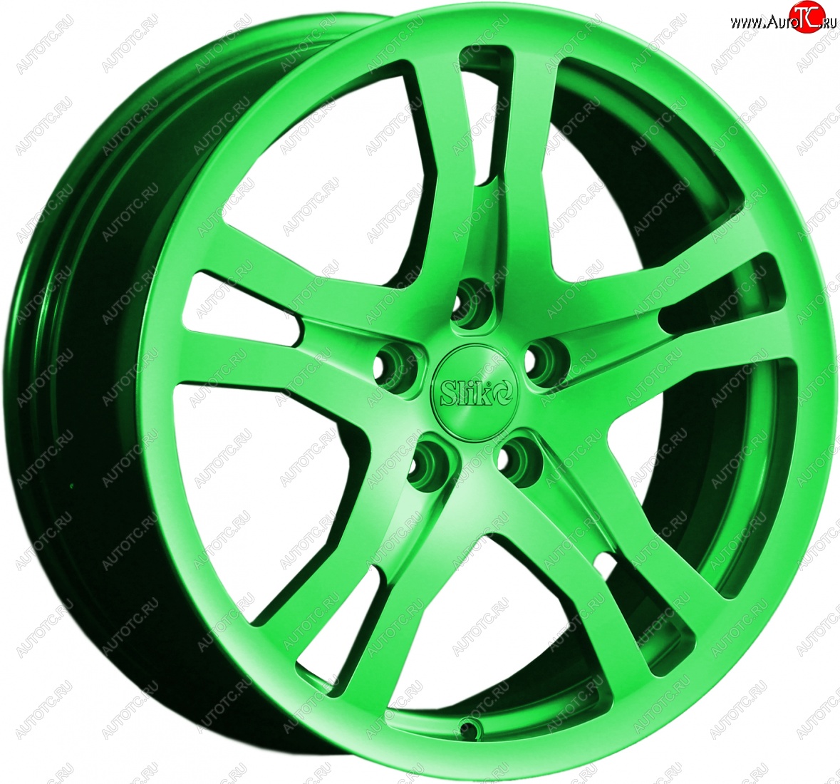 14 599 р. Кованый диск Slik classik R17x7.5 RAL 6038 ярко зеленый (6038) 7.5x17   (Цвет: 6038)  с доставкой в г. Керчь
