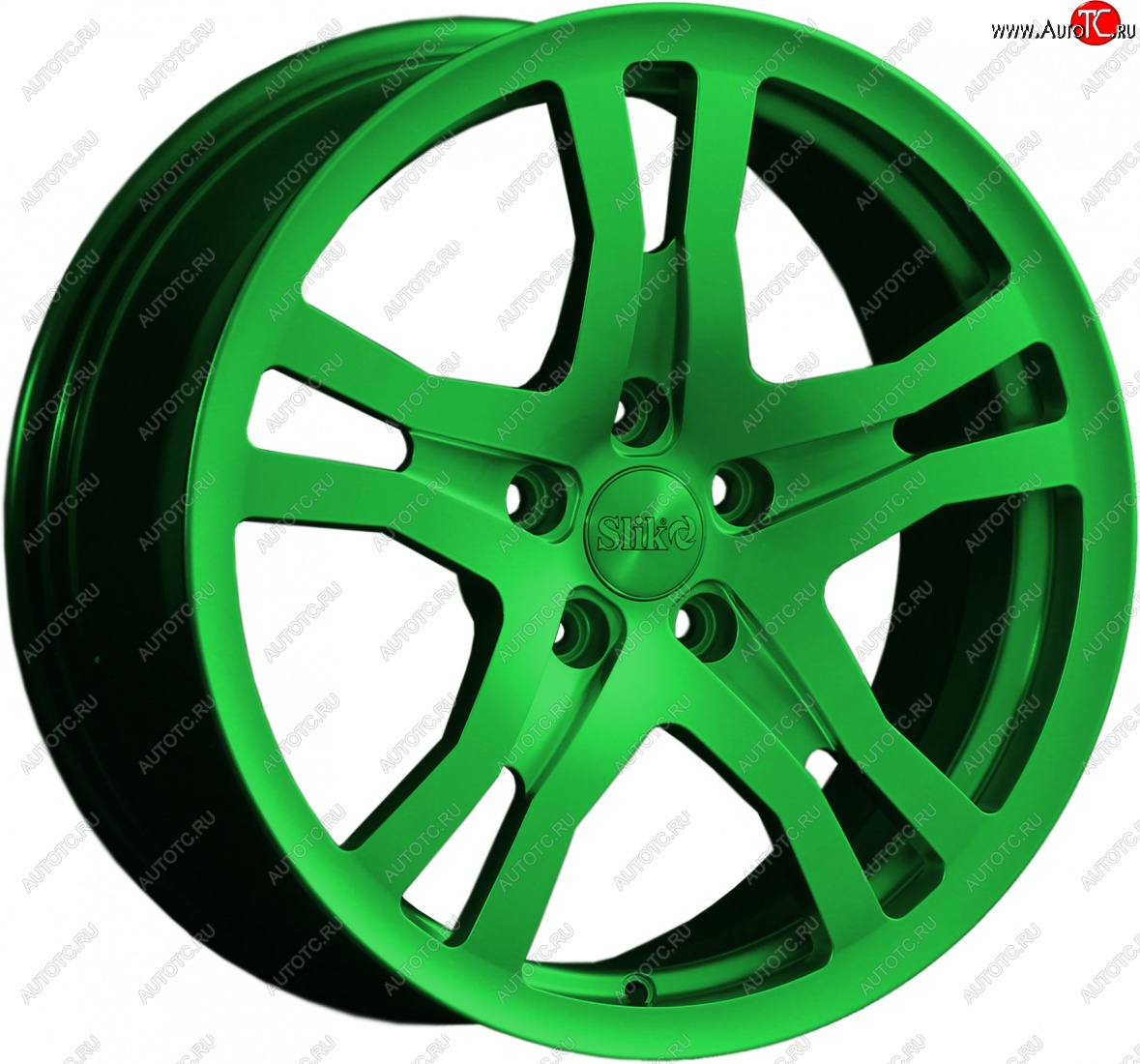 14 599 р. Кованый диск Slik classik R17x7.5 Зеленый (GREEN) 7.5x17   (Цвет: GREEN)  с доставкой в г. Керчь