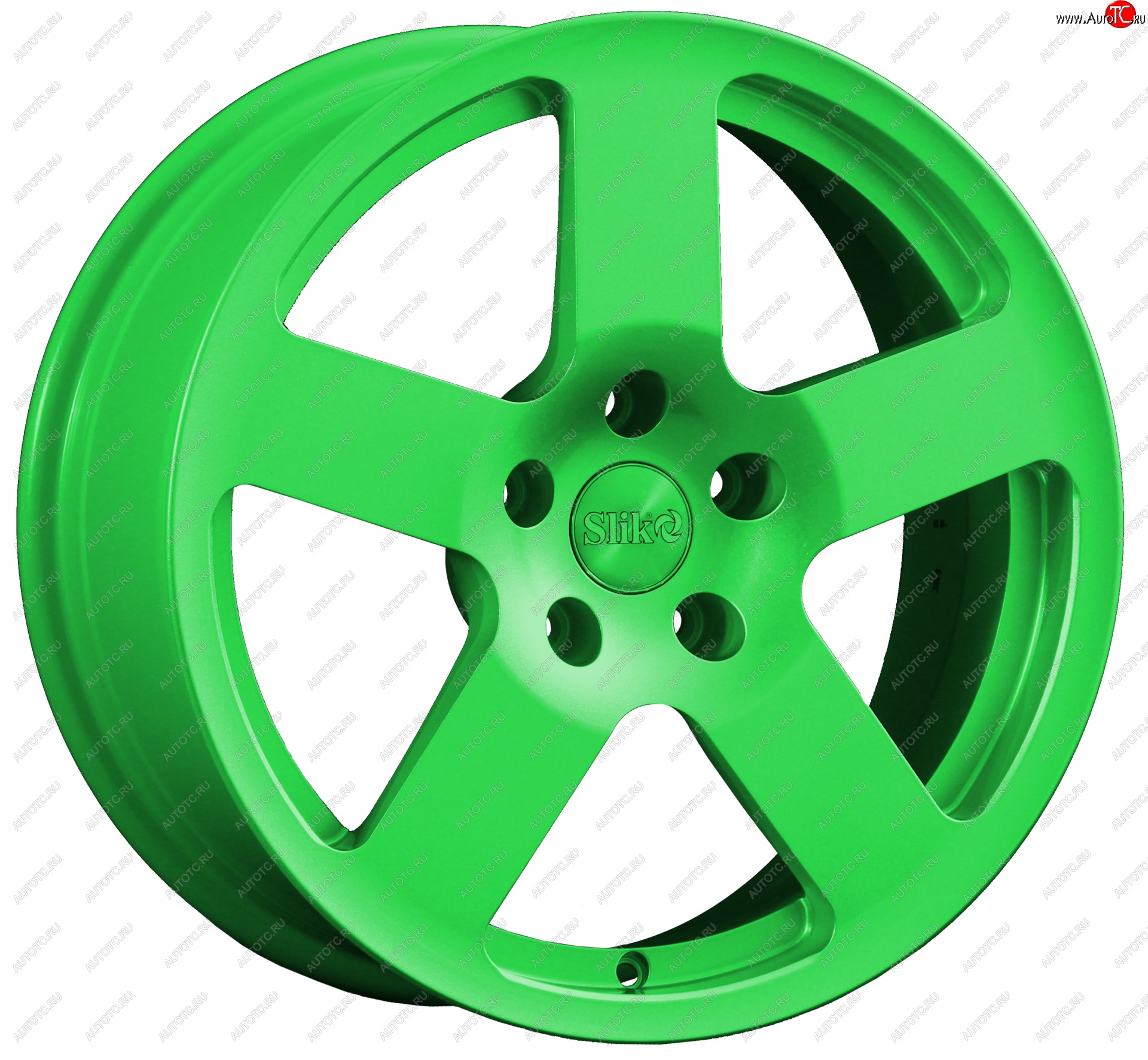 14 599 р. Кованый диск Slik classik R17x7.5 RAL 6038 ярко зеленый (6038) 7.5x17   (Цвет: 6038)  с доставкой в г. Керчь