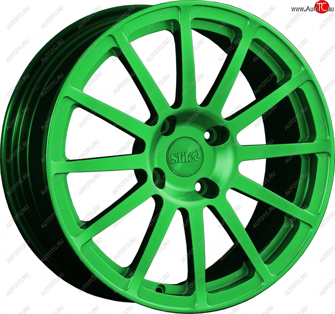 25 599 р. Кованый диск Slik classik R17x7.5 RAL 6038 ярко зеленый (6038) 7.5x17   (Цвет: 6038)  с доставкой в г. Керчь