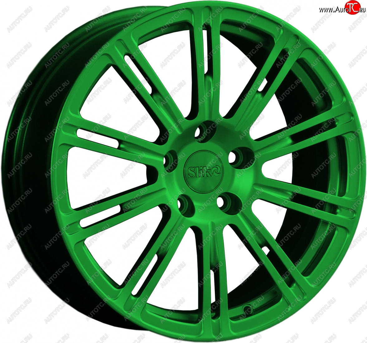 20 399 р. Кованый диск Slik classik R17x7.5 Зеленый (GREEN) 7.5x17   (Цвет: GREEN)  с доставкой в г. Керчь