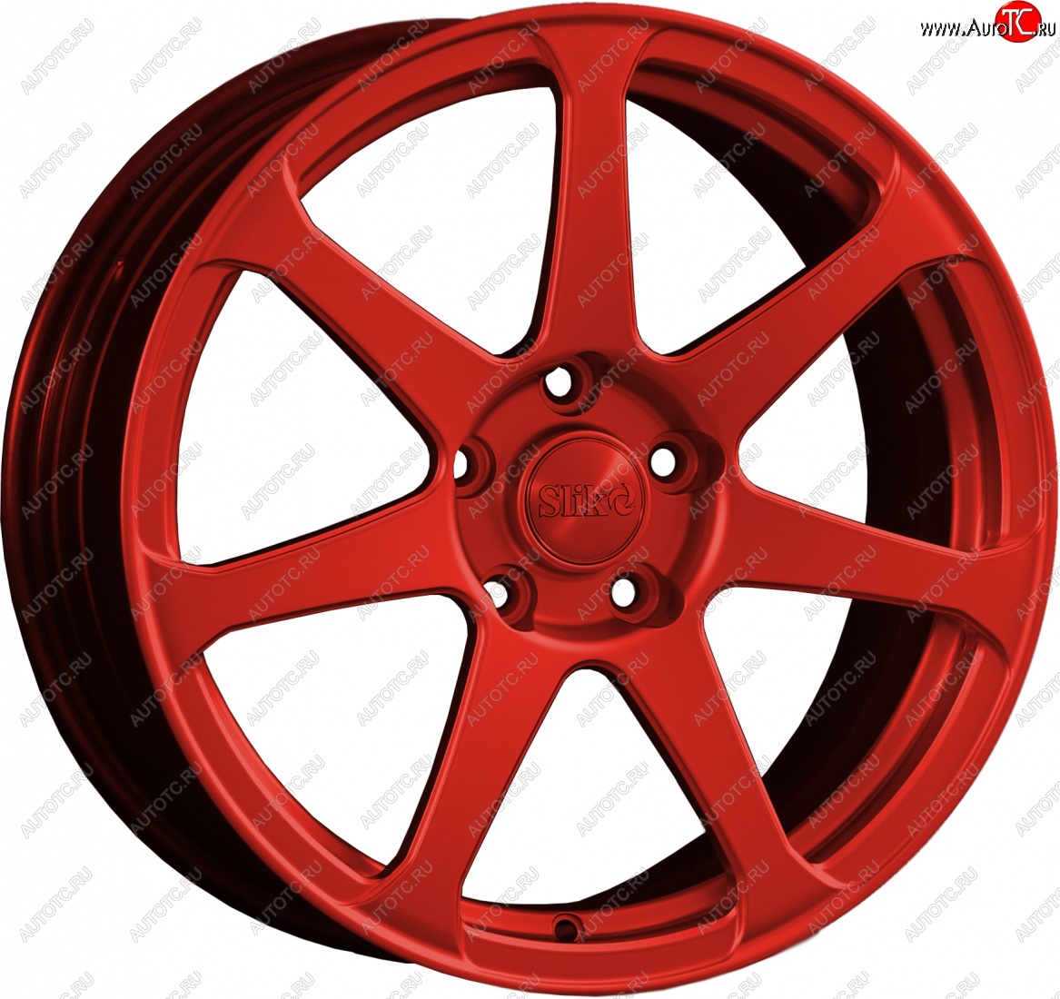 14 599 р. Кованый диск Slik classik R17x7.5 Красный (RED) 7.5x17   (Цвет: RED)  с доставкой в г. Керчь
