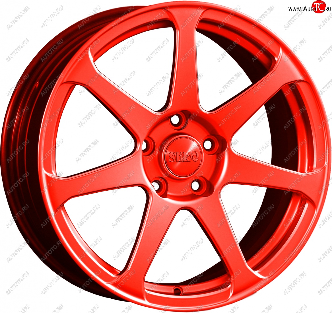 14 499 р. Кованый диск Slik classik R17x7.5 Candy алый 7.5x17   (Цвет: Candy алый 7.5x17)  с доставкой в г. Керчь