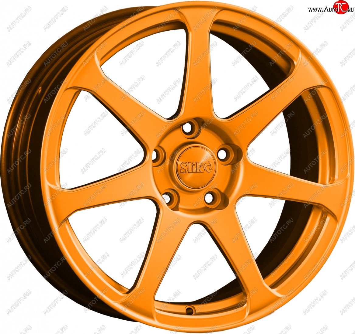14 599 р. Кованый диск Slik classik R17x7.5 Ярко-оранжевый (ORANGE) 7.5x17   (Цвет: ORANGE)  с доставкой в г. Керчь
