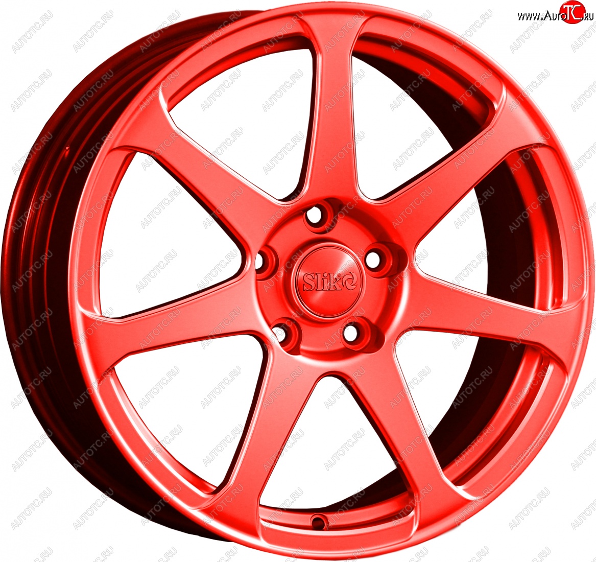 14 499 р. Кованый диск Slik classik R17x7.5 RAL 3026 ярко алый (3026) 7.5x17   (Цвет: 3026)  с доставкой в г. Керчь