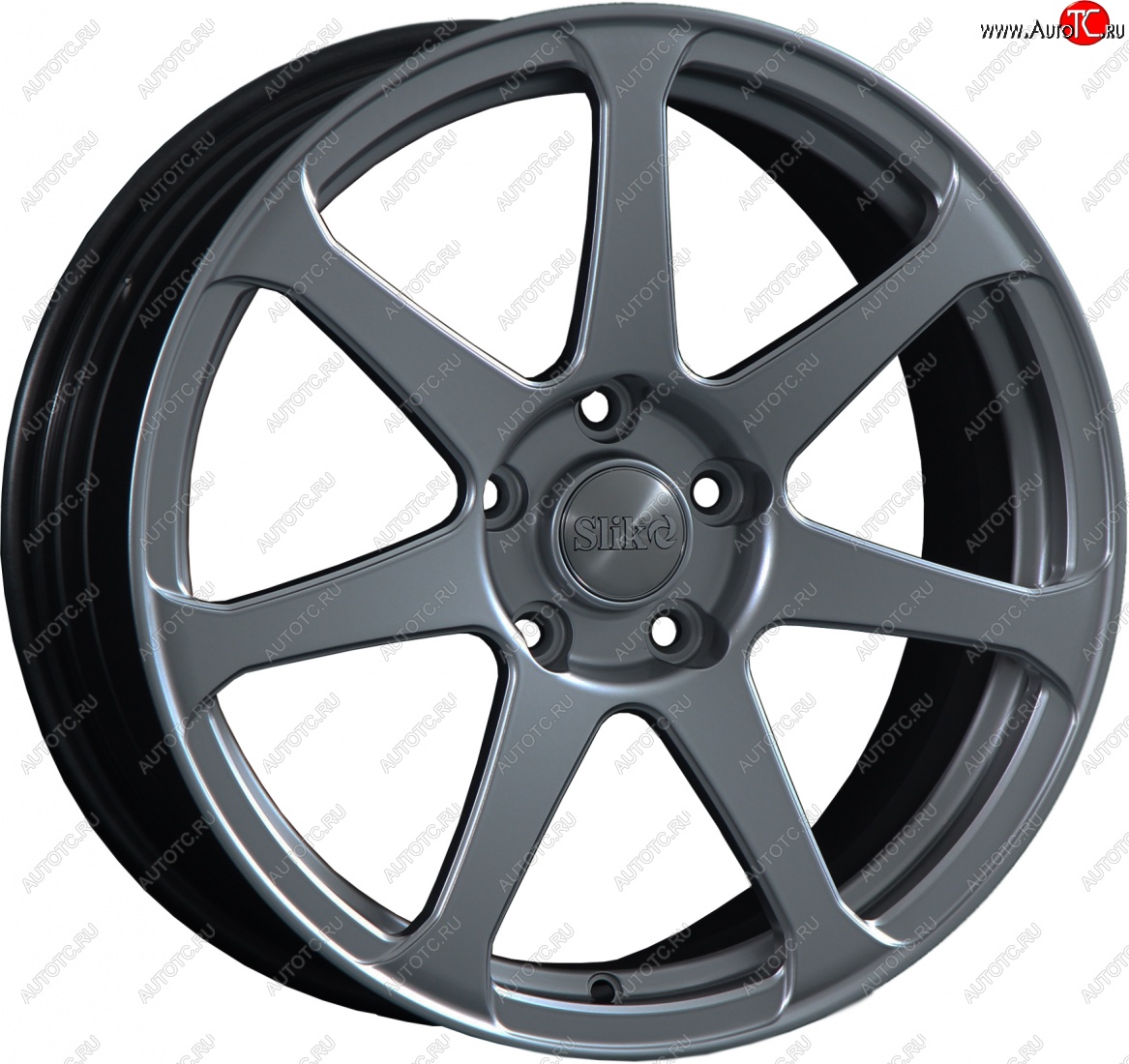 14 599 р. Кованый диск Slik classik R17x7.5 Графит матовый (GRF2) 7.5x17   (Цвет: GRF2)  с доставкой в г. Керчь