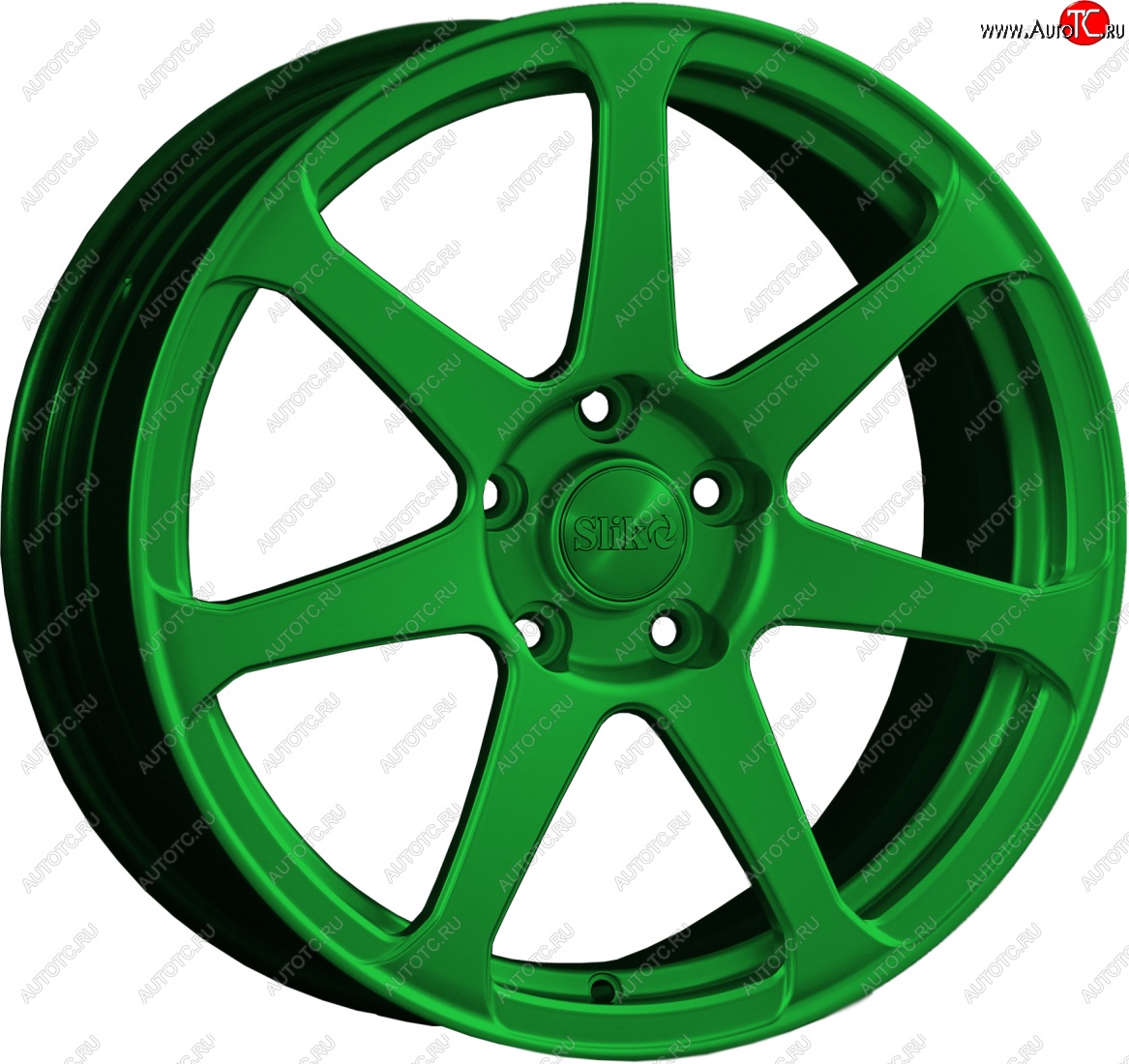 14 499 р. Кованый диск Slik classik R17x7.5 Зеленый (GREEN) 7.5x17   (Цвет: GREEN)  с доставкой в г. Керчь