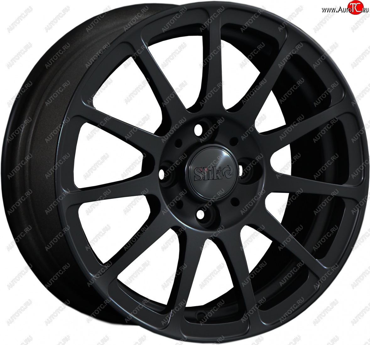 12 849 р. Кованый диск Slik Classik 5.5x14 (чёрный глянцевый)   (Цвет: чёрный глянцевый)  с доставкой в г. Керчь