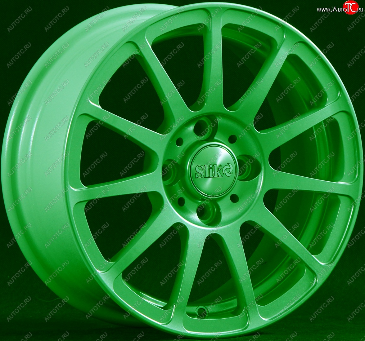 12 849 р. Кованый диск Slik Classik 5.5x14 (зелёный)   (Цвет: зелёный)  с доставкой в г. Керчь