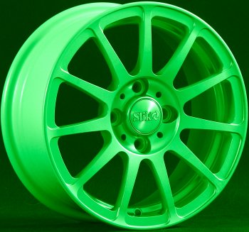 Кованый диск Slik Classik 5.5*14 (RAL 6038 ярко-зелёный)  (Цвет: RAL 6038 ярко-зелёный)