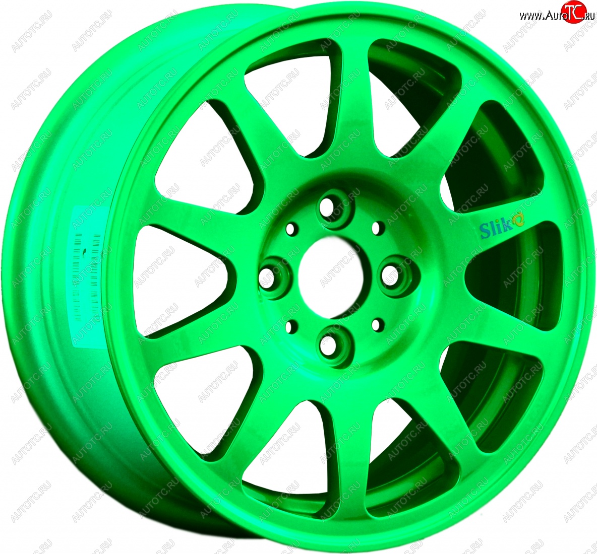 13 499 р. Кованый диск Slik Classic Sport L-1727S 6.0x14   (RAL 6038 ярко-зеленый (6038))  с доставкой в г. Керчь
