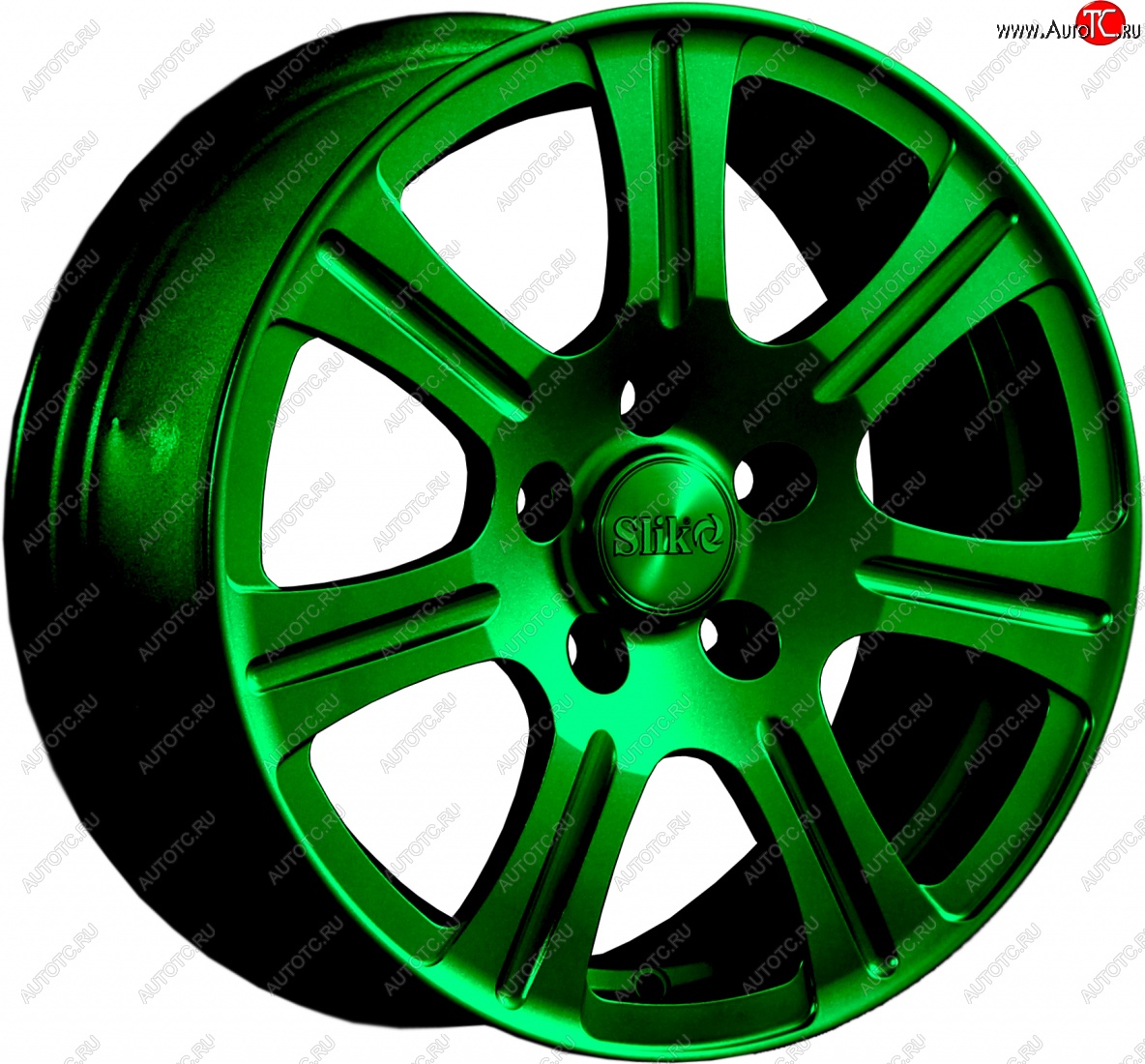 11 899 р. Кованый диск Slik Classic L-1815 6.5x15   (Зеленый (GREEEN))  с доставкой в г. Керчь
