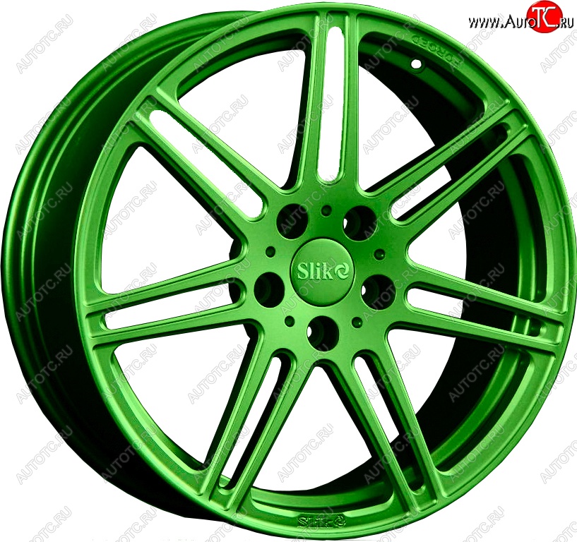 20 749 р. Кованый диск Slik PREMIUM L-724 7.5x17   (RAL 6038 ярко-зеленый (6038))  с доставкой в г. Керчь