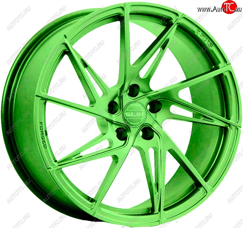 25 999 р. Кованый диск Slik PREMIUM L-739 7.5x17   (RAL 6038 ярко-зеленый (6038))  с доставкой в г. Керчь