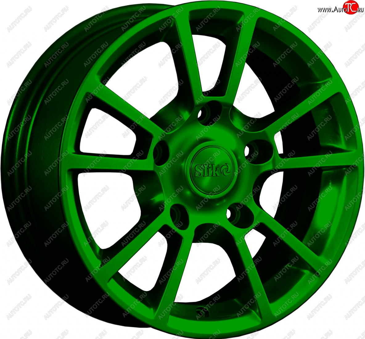 15 249 р. Кованый диск Slik Classic L-87 6.5x15   (Зеленый (GREEEN))  с доставкой в г. Керчь