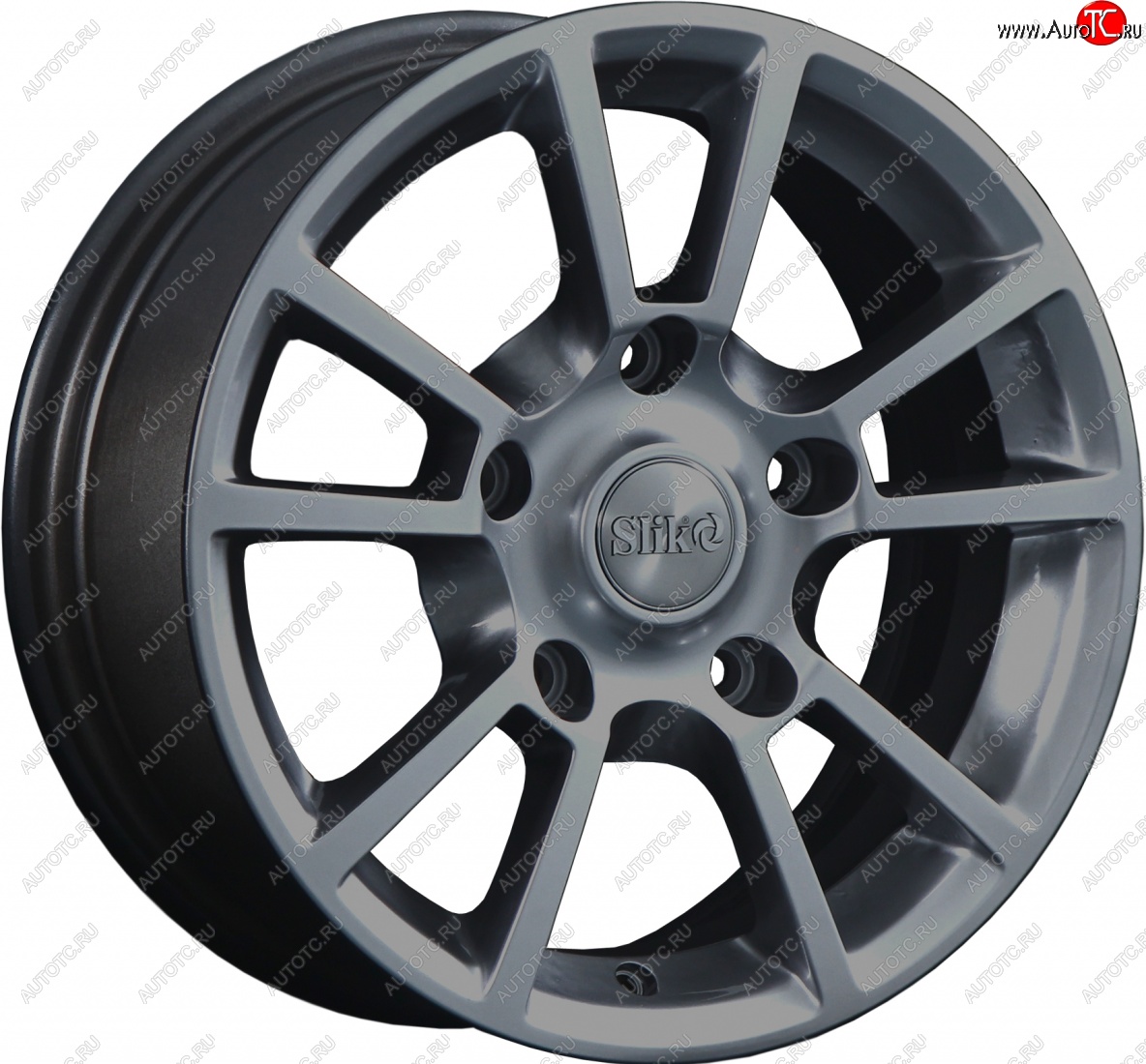 15 249 р. Кованый диск Slik Classic L-87 6.5x15   (Графит глянцевый (GM))  с доставкой в г. Керчь