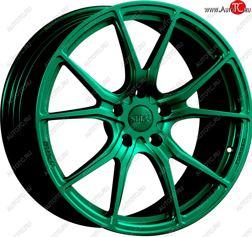 43 319 р. Кованый диск Slik PREMIUM L-916 9.0x19   (Candy изумрудно-зеленый (Candy Green))  с доставкой в г. Керчь