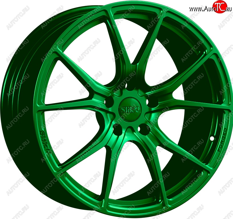 43 319 р. Кованый диск Slik PREMIUM L-916 9.0x19   (Зеленый (GREEEN))  с доставкой в г. Керчь