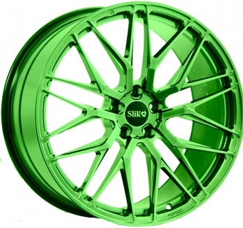 Кованый диск Slik PREMIUM L-918 9.0x19  (RAL 6038 ярко-зеленый (6038))