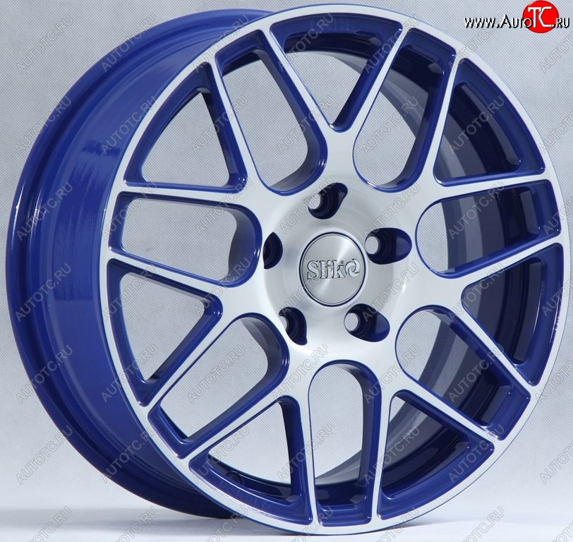 19 449 р. Кованый диск Slik premium R16x6.5 Синий с белой лицевой поверхностью (BLUEFW) 6.5x16   (Цвет: BLUEFW)  с доставкой в г. Керчь