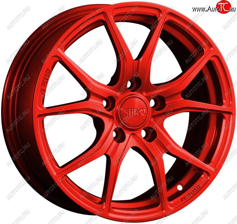 19 449 р. Кованый диск Slik premium R16x6.5 Candy RED красный 6.5x16   (Цвет: Candy RED красный 6.5x16)  с доставкой в г. Керчь