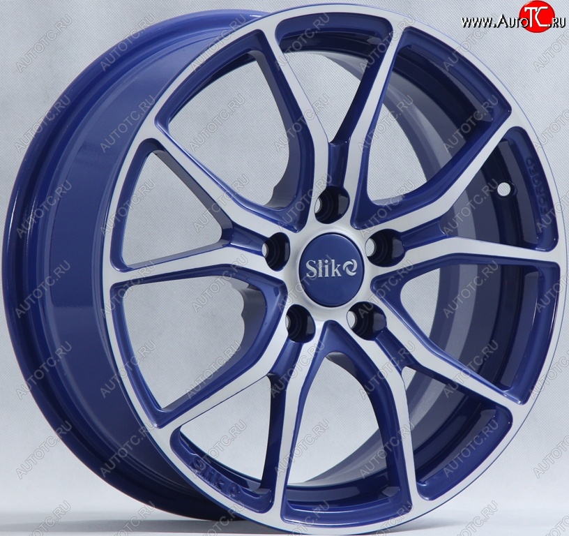 19 449 р. Кованый диск Slik premium R16x6.5 Синий с белой лицевой поверхностью (BLUEFW) 6.5x16   (Цвет: BLUEFW)  с доставкой в г. Керчь