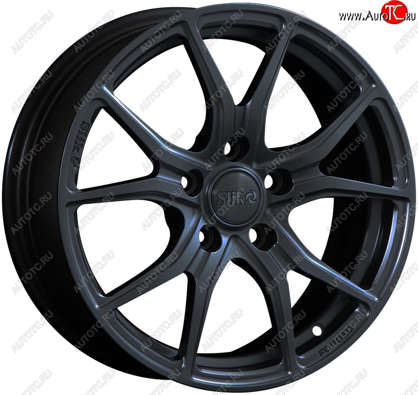 19 449 р. Кованый диск Slik premium R16x6.5 Черный глянцевый (BK) 6.5x16   (Цвет: BK)  с доставкой в г. Керчь