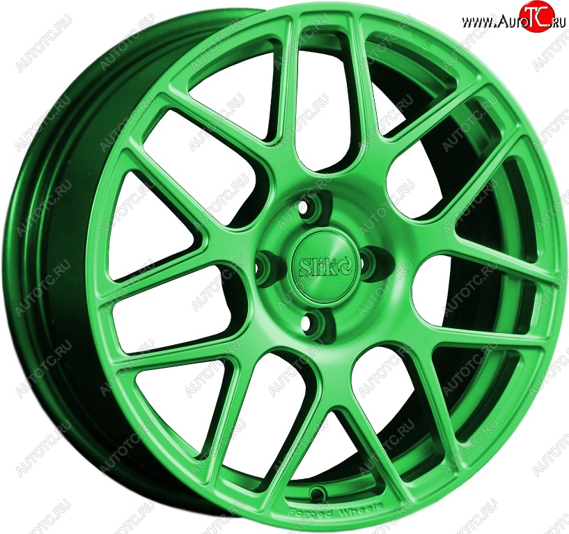 25 999 р. Кованый диск Slik premium R17x7.5 RAL 6038 ярко зеленый (6038) 7.5x17   (Цвет: 6038)  с доставкой в г. Керчь
