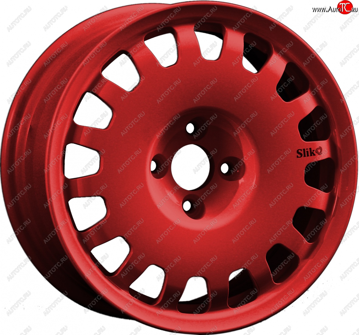 15 249 р. Кованый диск Slik Sport 6.5x15 (Красный) 6.5x15/4-5x98-120 D54.1-72.6   (Цвет: Красный)  с доставкой в г. Керчь