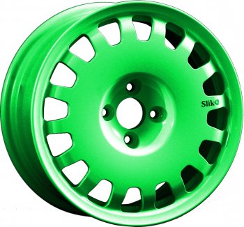 Кованый диск Slik Sport 6.5x15 (RAL 6038 ярко-зеленый) 6.5x15/4-5x98-120 D54.1-72.6  (Цвет: RAL 6038 ярко-зеленый)