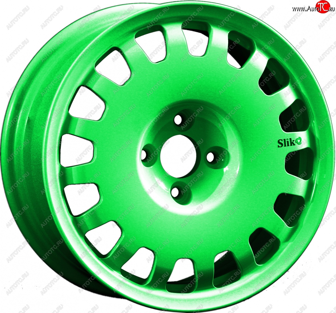 15 249 р. Кованый диск Slik Sport 6.5x15 (RAL 6038 ярко-зеленый) 6.5x15/4-5x98-120 D54.1-72.6   (Цвет: RAL 6038 ярко-зеленый)  с доставкой в г. Керчь